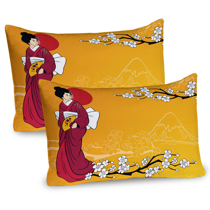 Ensemble de 2 taies décoratives Ambisonne Cherry Blossom, H 20 po x l 30 po