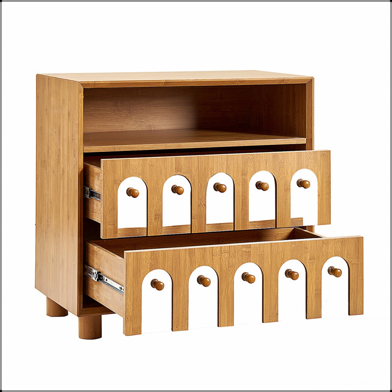 Table de chevet à deux tiroirs avec façades en miroir et poignées élégantes pour les chambres modernes, parfaites pour le rangement et le style.