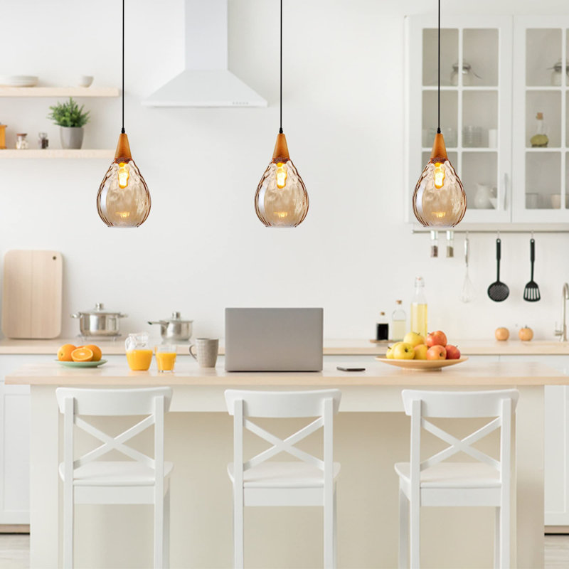 URBNLIVING 1 - Light Amber Single Pendant