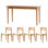 Solid wood refined multi-functional table set