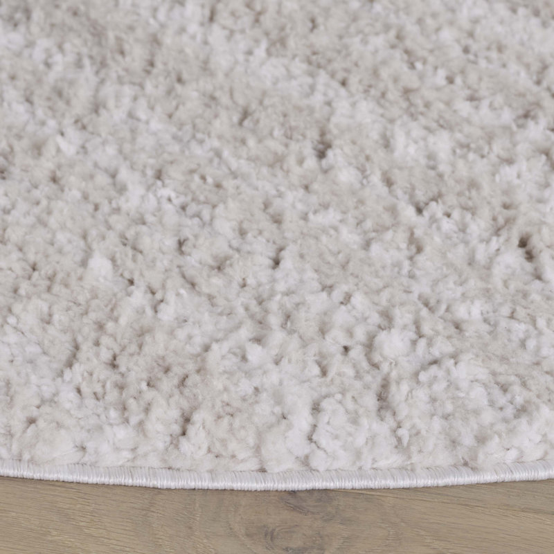 Rumi Shag Performance Solid Color Rug, Round 6'7"