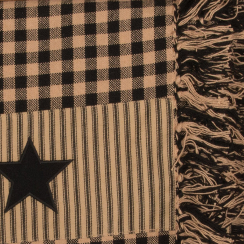 Knitted Throw Blanket, Black/Beige