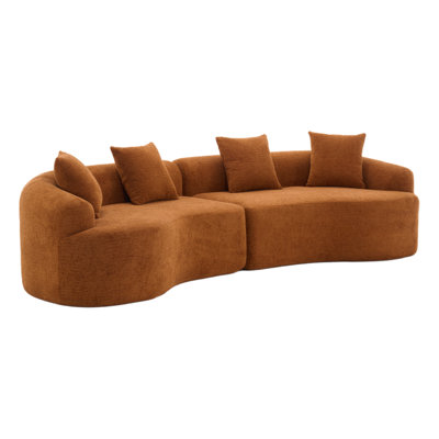 Compressed Foam Curved Modular Sectional Sofa
