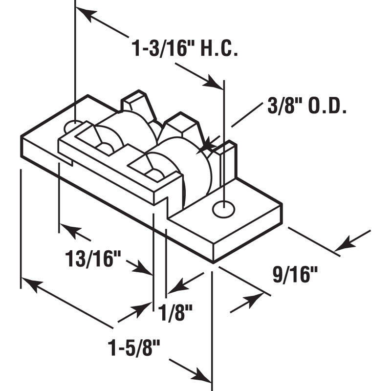 Prime-Line Nylon Housing With Steel Roller Assembly