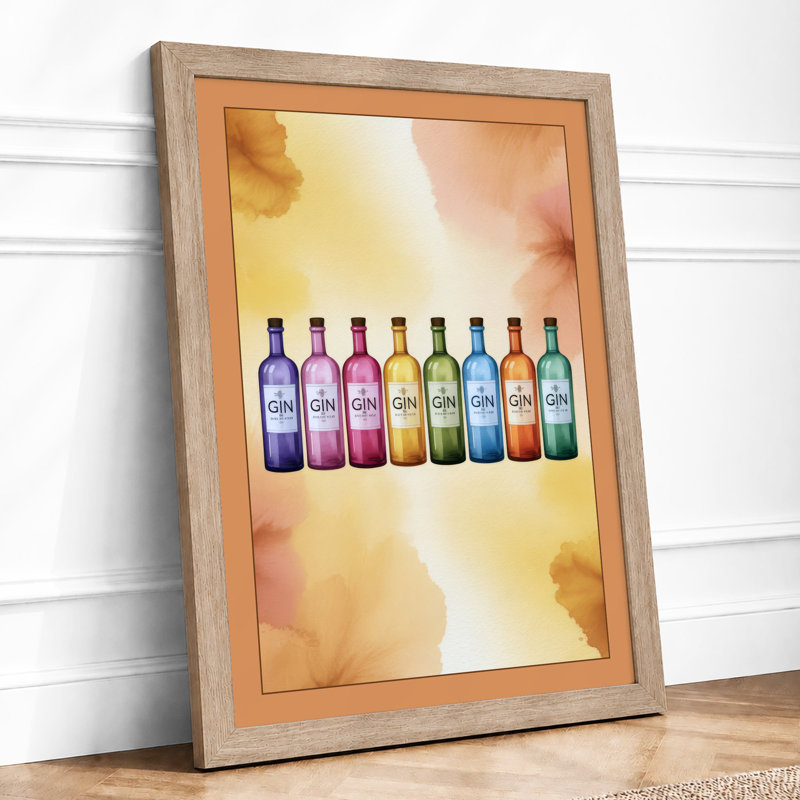 Liquid Spectrum Gradient Modern - Framed Print, Oak, A3 - 42.0 x 29.7 cm