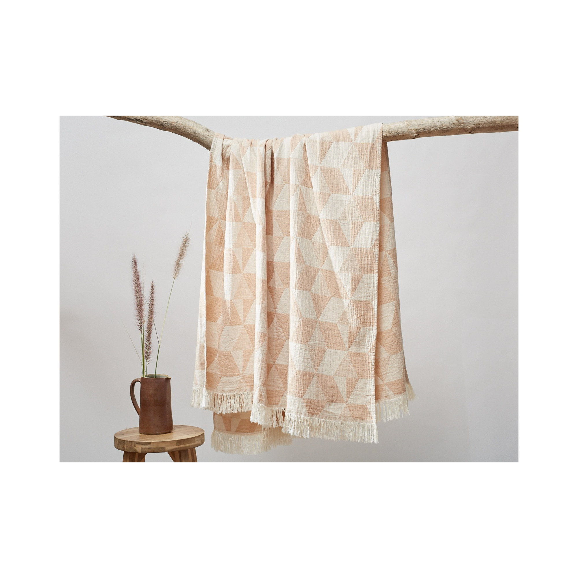 Pismo Cotton Throw Blanket, Hazel, King