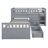 L-Shaped  Space-Saving Twin Loft And  Twin  Platform Bed With 7 Drawers And Full Guardrails(GRAY)