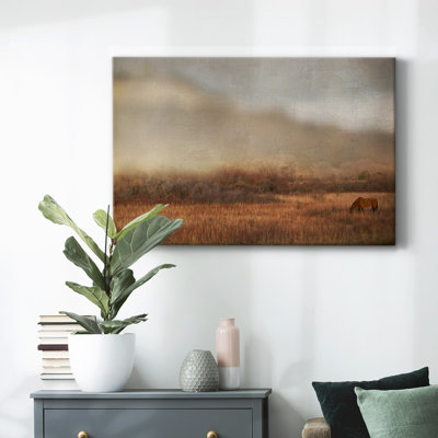 «Grazing at Sunset», toile tendue avec châssis
