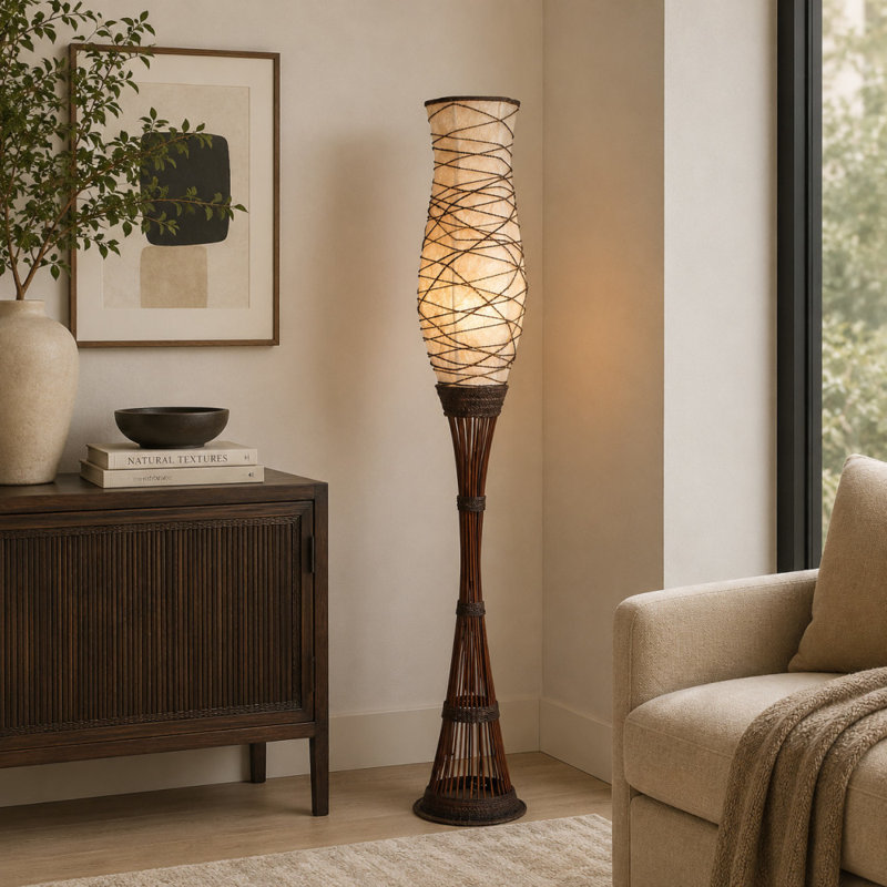 Callicles 59'' Brown Novelty Floor Lamp