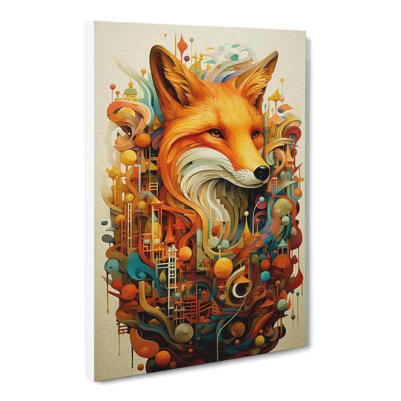 Fox Orphism - Wrapped Canvas, 76cm H x 50cm W x 3cm D
