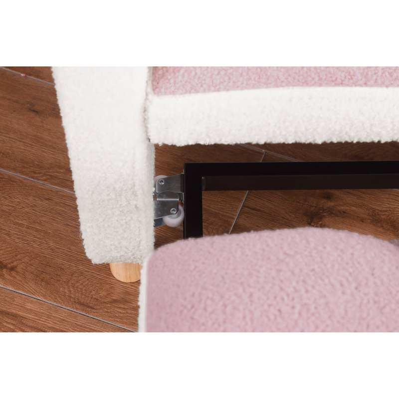 Chaises d'appoint réglables multifonctionnelles, structure en acier avec tissu en peluche pour le bureau à domicile