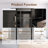 85.2''H Black Hall Tree With Cabinet And 3 Hooks-1886145537