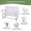 Fauteuil oscillant d'extérieur, résistant aux intempéries pour 2 personnes, banc de patio berçant avec capacité de 700 lb pour le porche de jardin arrière, blanc-413748573