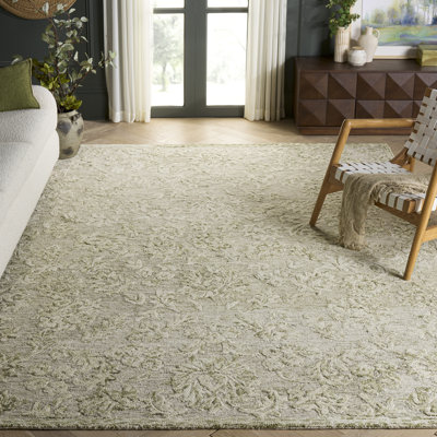 Tapis de couleur unie en coton touffeté à la main Blossom