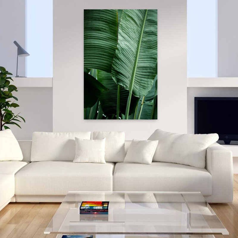 Art contemporain contemporain abstrait palmier, H 48 po x l 32 po