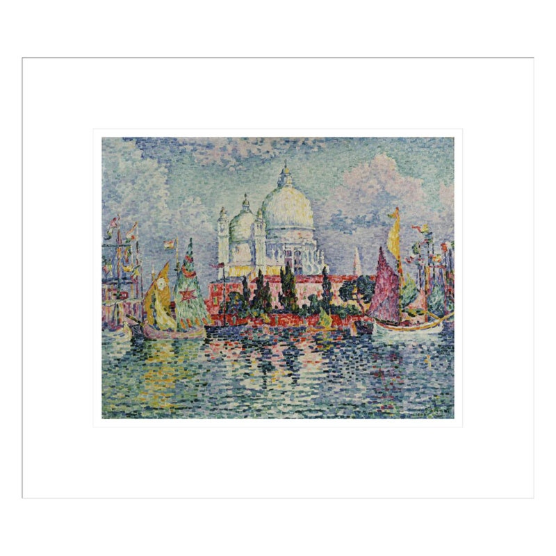 La Salute par Paul Signac - estampe numérique encadrée, H 13,75 po x l 15,76 po