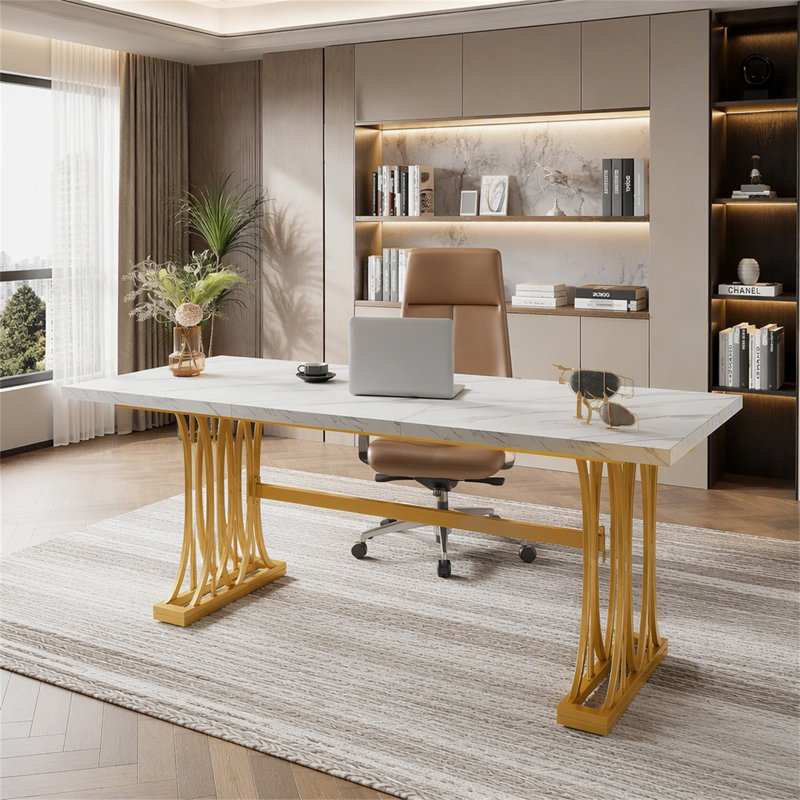 Marble Computer Desk