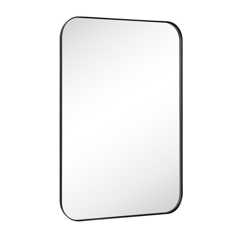 Miroir mural Josilyn, Noir mat, 40 po x 30 po
