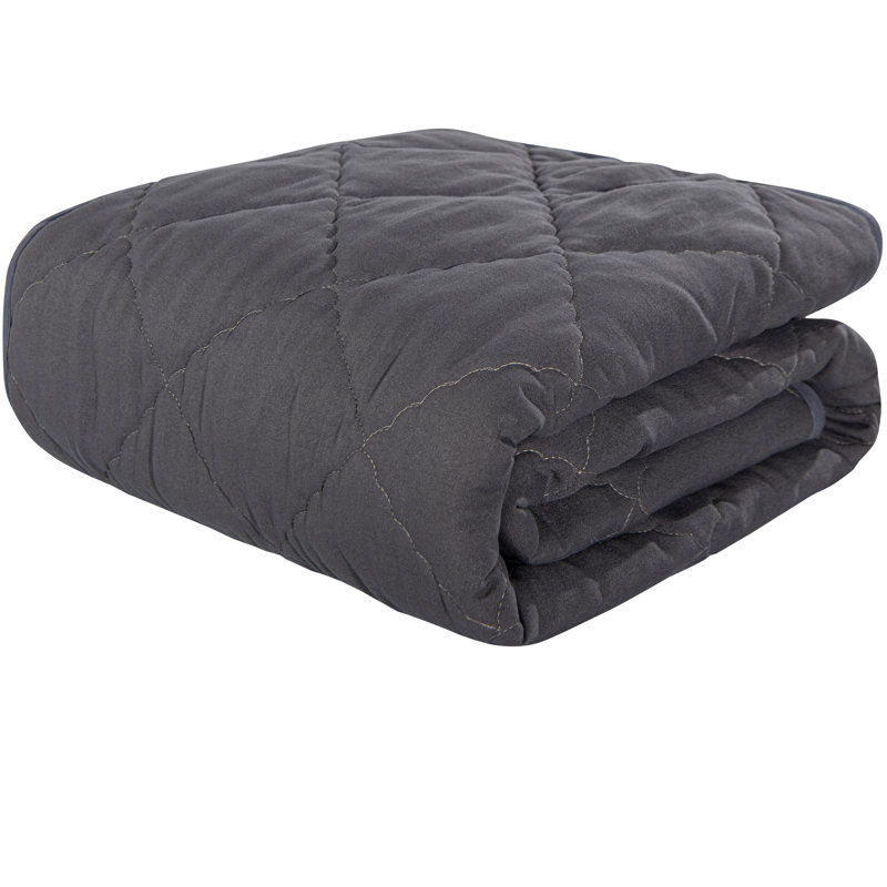 1 édredon pour tout-petits, couverture matelassée en duvet synthétique de couleur unie, 39 x 47 pouces - NTBAY, Gris foncé