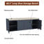 Linen Blend Upholstered Storage Bench-307849438