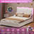 Velvet Upholstered Platform Bed Frame with Height Adjustable Headboard-231173042-229704850