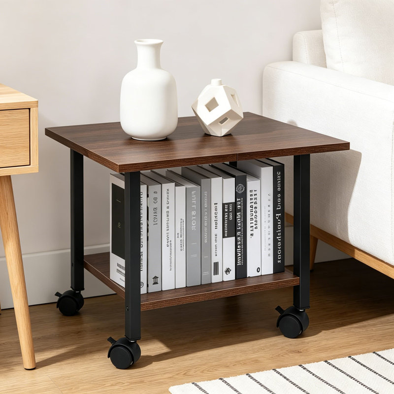 Support pour imprimante avec rangement sous la tablette de bureau, chariot pour imprimante avec porte-papier