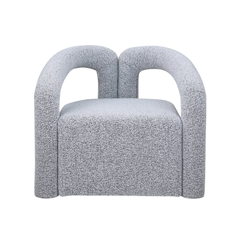 Fauteuil demi-tonneau Kierson, Boucle gris