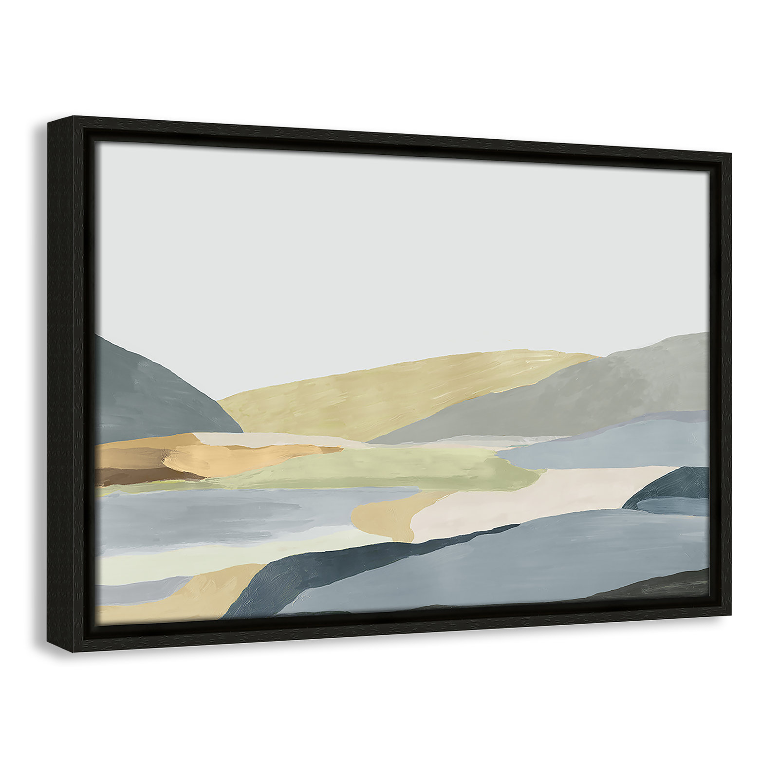 Blair "Warm Hills II" Painting, 13.5" H x 19.5" W x 2" D, Espresso Canvas