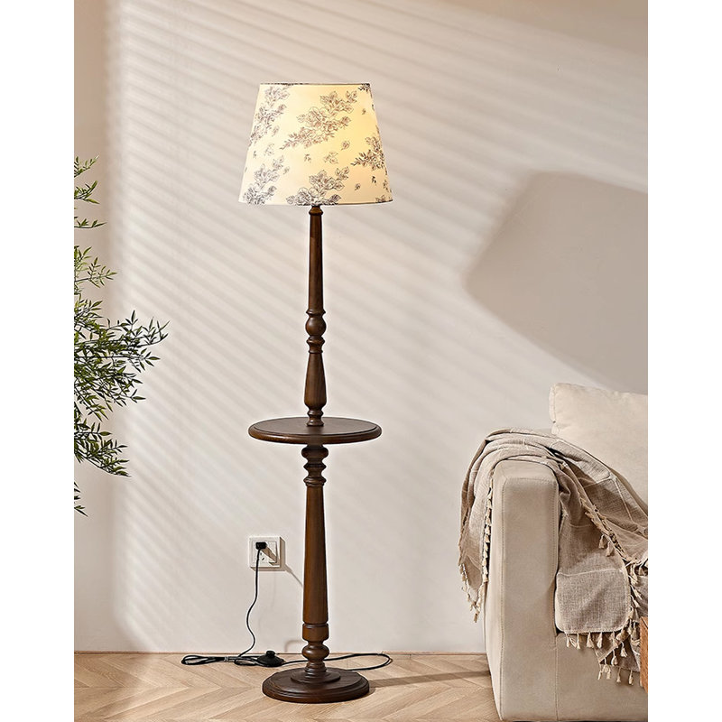 Abat-jour floral en tissu avec imprimé floral