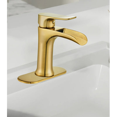 Waterfall Bathroom Faucet With Pop-Up Drain (Fits 1 Or 3 Holes)