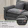 Arale 86'' Wide Comfy Cloud Couch Sectional Loveseat Sofa with Ottoman