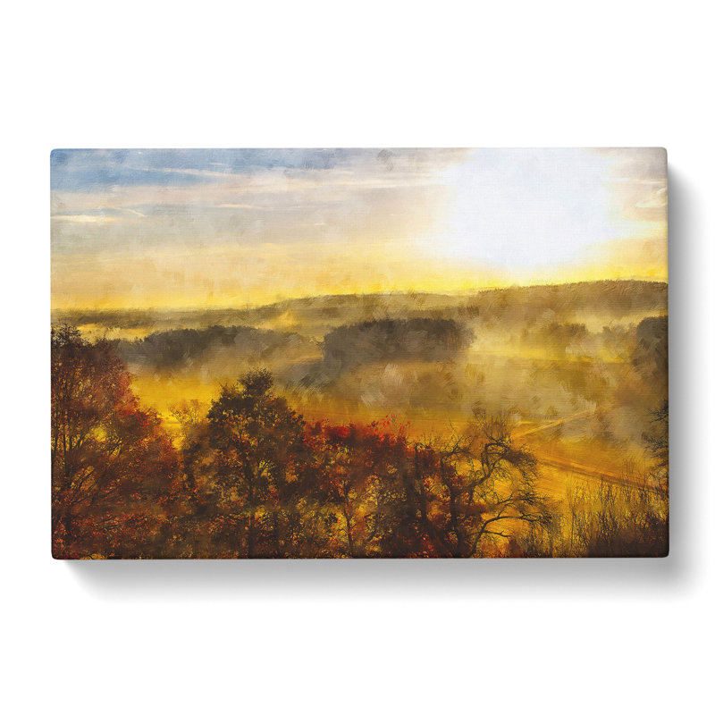 Sunrise Over The Meadow - Wrapped Canvas, 35cm H x 60cm W x 3cm D