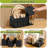 Wood Utensil Holder with 4 Removable Compartments,Black