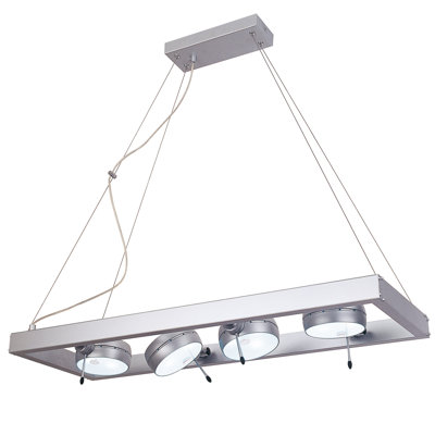 Greco 4 - Light Aluminium LED Square/Rectangle Pendant