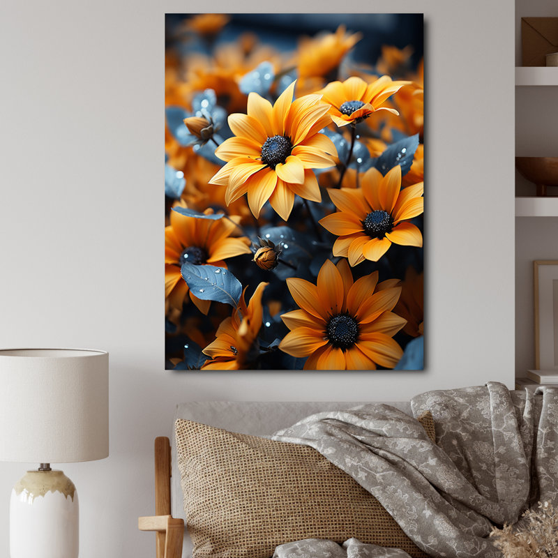 Tournesols jaunes de Davani II - impression, Toile tendue, H 32 po x l 24 po x P 1 po