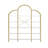 74.8 Inch 5-Tier Office Bookcase With Round Top, X Bar Gold Frame