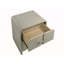 Aria Modern 2-Drawer Nightstand With Textured Front, Metal Handles And Ball Bearing Glide System In Beige