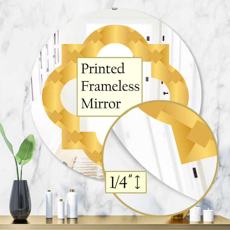 Miroir mural Quatrefoil, H 31,5 po x l po