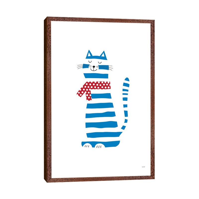 Cat 1 Piece Wall Art on Canvas, 101.6 cm H x 66.04 cm W, Classic Wood Framed
