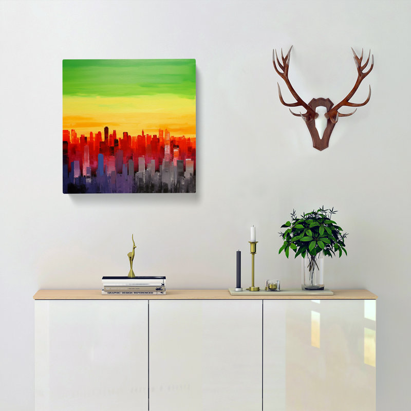 Modern Wall Art - Wrapped Canvas, 35cm H x 35cm W x 3cm D