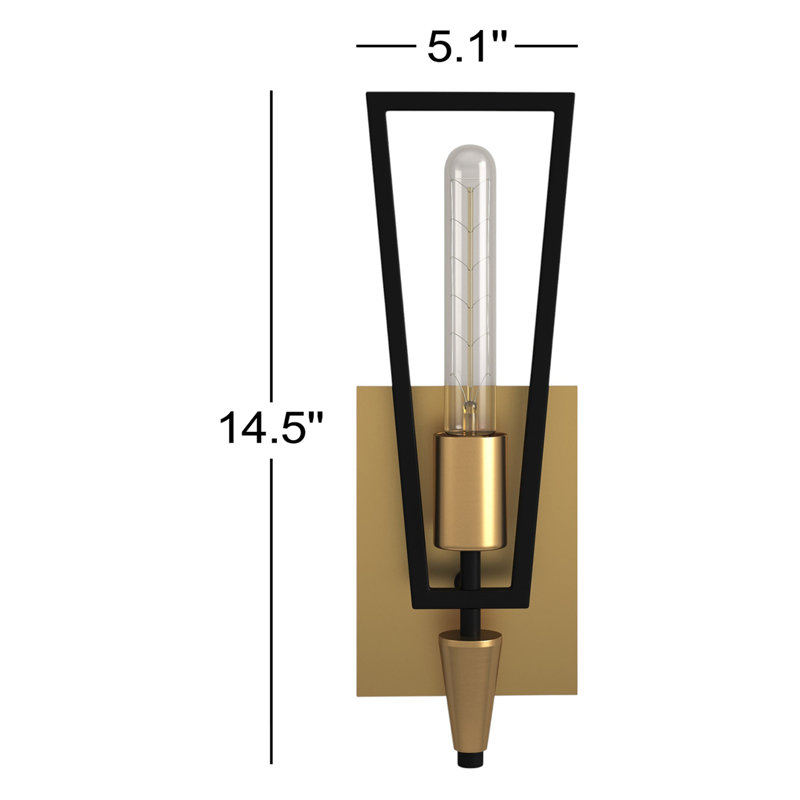 Ziggy 14.5'' H Steel and Glass Dimmable Wallchiere 