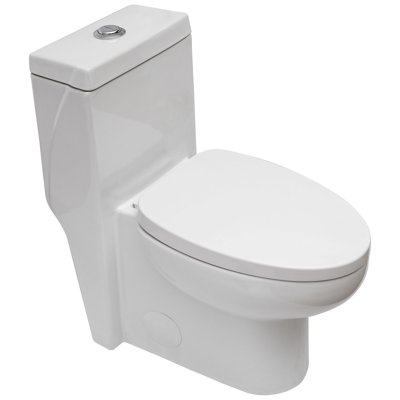 Toilette en céramique à double chasse avec siège moelleux et tranquillité