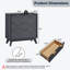 Ensemble de 2 tables de chevet hautes cannelées, dessus en faux marbre et 3 tiroirs-136254299-118719485