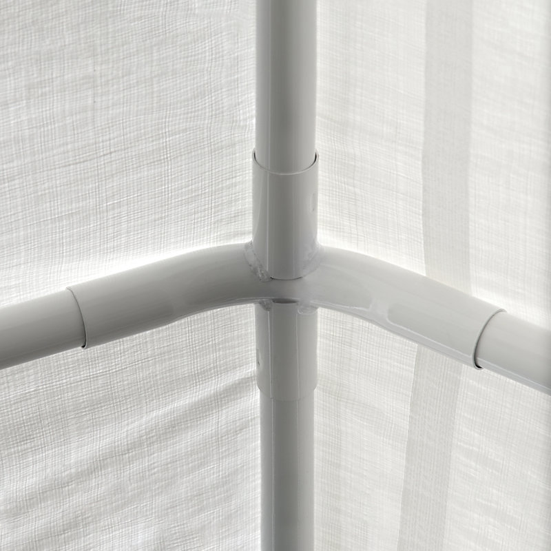10 Ft. White Steel Pop-Up Canopy with Waterproof Cover
