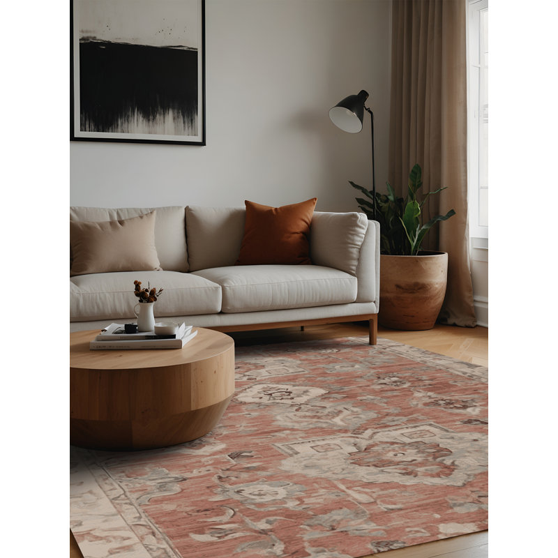 Tapis gris lavable à la machine, Carré 7 pi