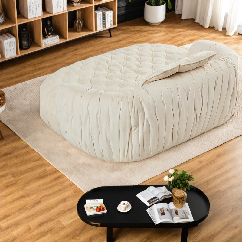 Canapés modernes et spacieux, tissu beige, 167 cm, salon compact pour la maison, Beige