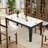 106.3" Extendable Woodgrain Dining Table for Small Spaces