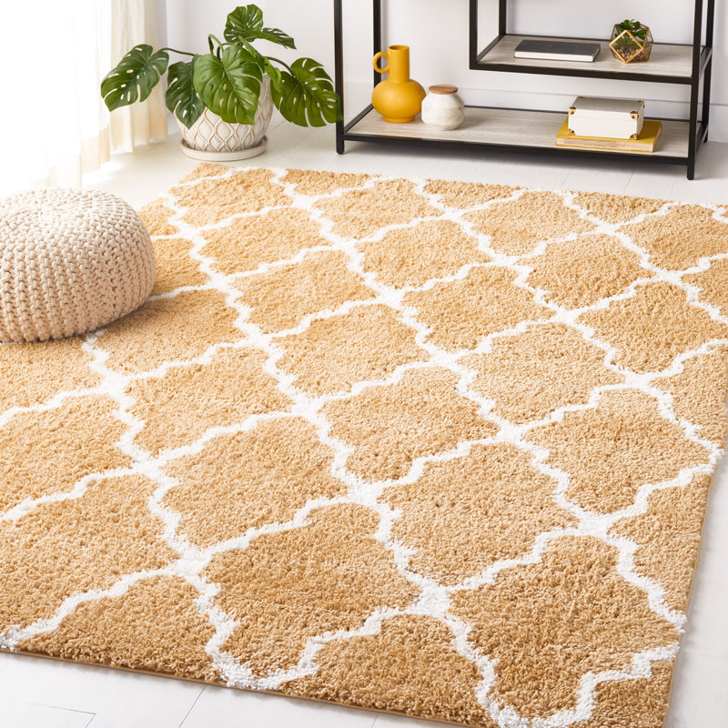 Berber Shag Performance Geometric Rug, Rectangle 5'5" x 7'7"