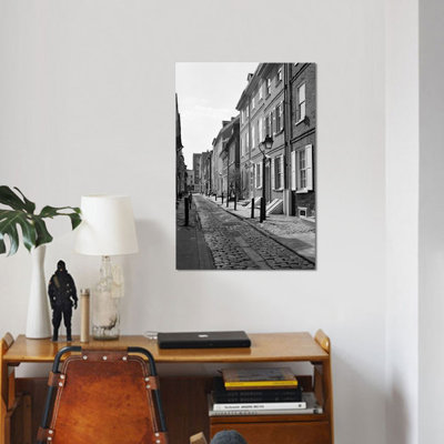 " 1960s Elfreth's Alley A Narrow Colonial Belgian Block Street Lined With Quaint Row Homes Philadelphia Pennsylvania USA " by Vintage Images