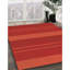 Tapis rayé orange en laine-841434708